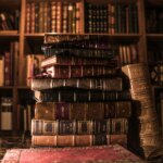 A pile of old books